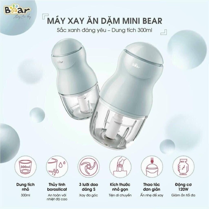 Máy xay bear 300ml mẫu mới