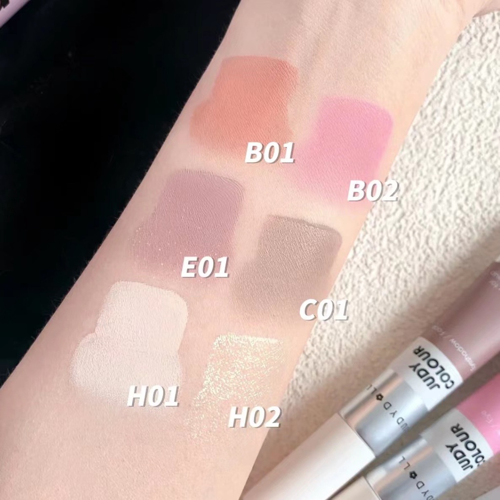 Dòng Judydoll Blush Liquid Pigment Series Color Blush Eye Shadow Blush Purple Khả năng sửa chữa Ánh sáng cao Matte Pearlescent Khả năng sửa chữa Lâu dài