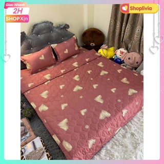 Ga Trải Giường bo chun-mẫu tim xước
