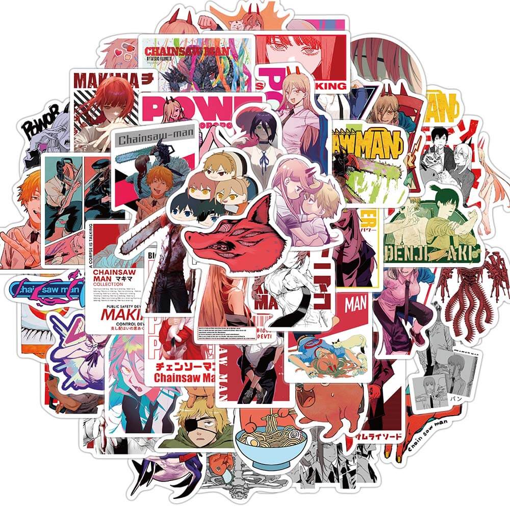 Bộ 50 Miếng Dán Anime Chống Thấm Nước Trang Trí Ván Trượt Laptop Điện Thoại