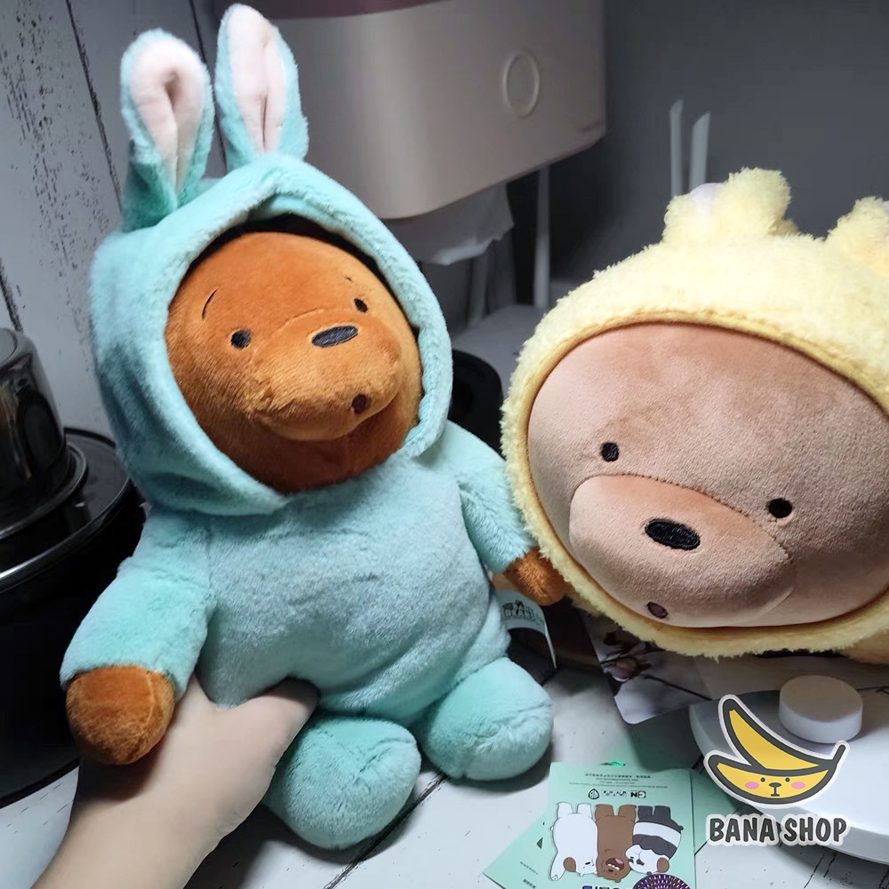 Gấu bông anh em gấu Bare Bear Chúng tôi đơn giản là gấu mặc áo bông cosplay thỏ nằm