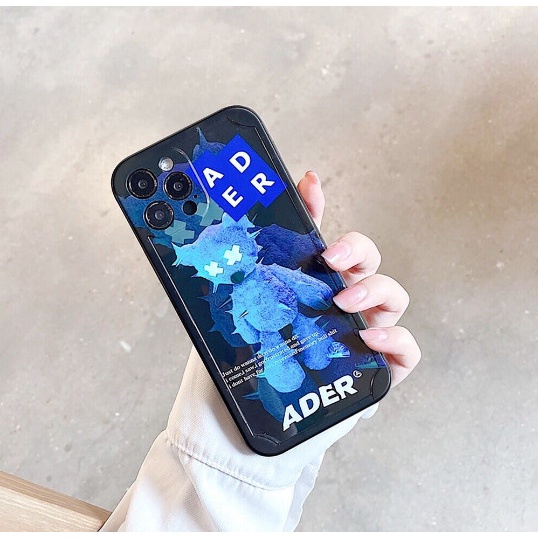 Ốp iphone - Ốp lưng điện thoại cạnh viền vuông hình ADER BEAR - ChristianD - To Fasshion - Shin Fruit - Gucci IP 12