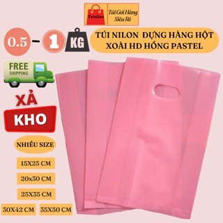 [XẢ HÀNG] 💥 0,5kg - 1kg Túi Gói Hàng Tuinilon Hồng Phấn Pastel Nilong HD - Túi Ni Lông Hột Xoài Bóng Đẹp Dẻo Dai Bền💥