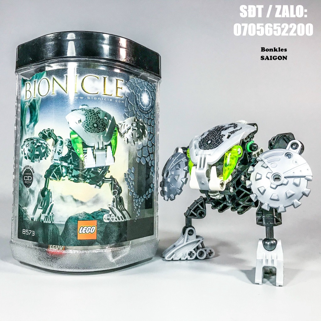 Đồ Chơi Mô Hình Vintage lắp ráp LEGO Bionicle Bohrok-Kal 8573 Nuhvok-Kal Chính Hãng Đan Mạch (2003)