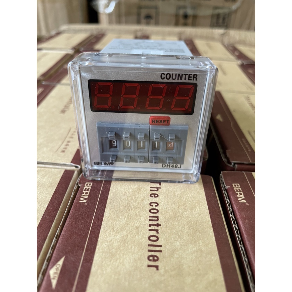 Bộ đếm 11 chân BERM DH48J-A, điện áp 220VAC