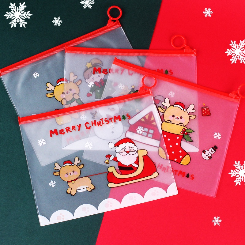 Túi Zip Noel 2022 Đựng Bút⭐ đồ dùng quà tặng học tập cho các con trong mùa giáng sinh - Thư Viện Đồ Chơi