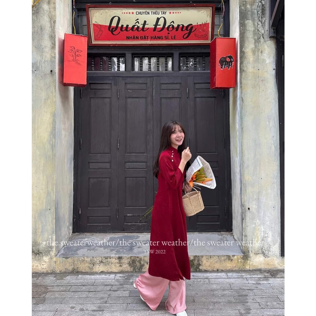 SET ÁO DÀI TRƠN 3 MÓN BIGSIZE HOT TẾT 2023