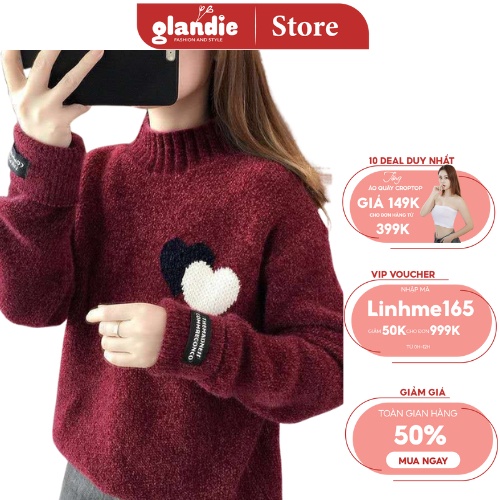 Áo len lông thỏ Glandie chất len nhung mềm, dày