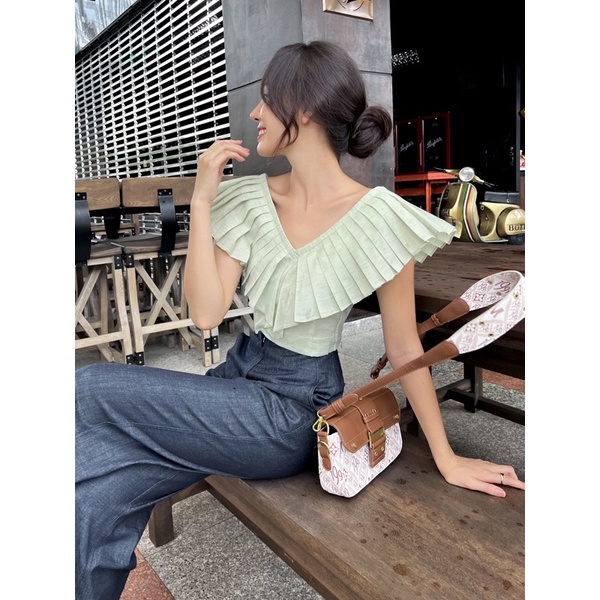 ÁO CỔ XẾP LY