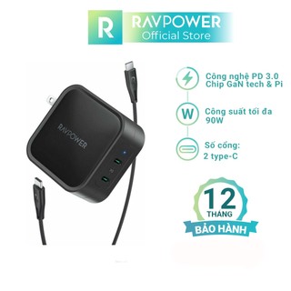 Sạc RavPower RP-PC128 2 USB-C PD 90W