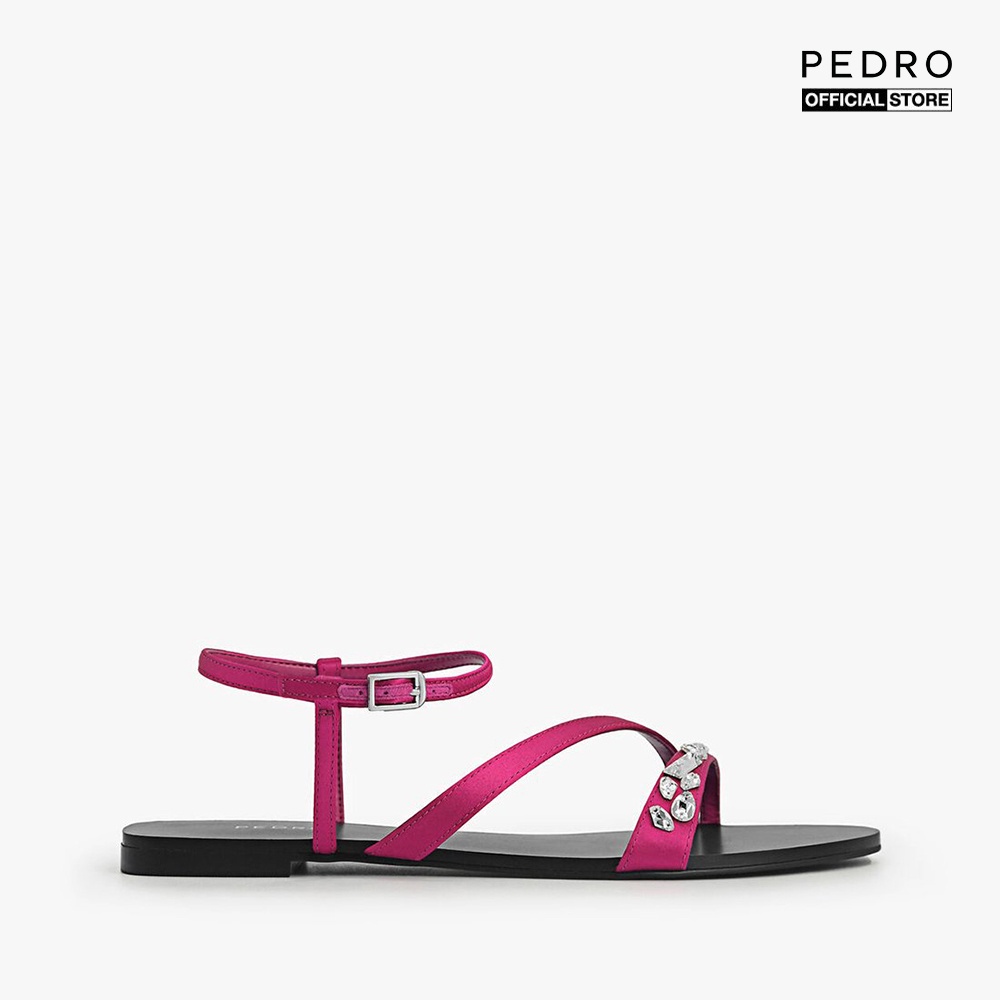 PEDRO - Giày sandals nữ đính đá Embellished Satin PW1-65490174-30