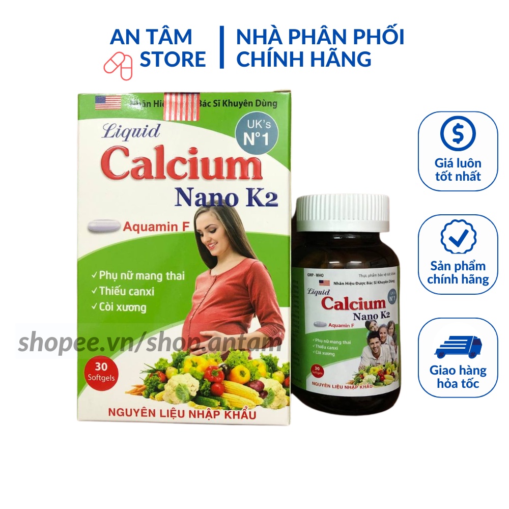 Viên uống LIQUID CALCIUM NANO K2 phù hợp với trẻ em, thanh thiếu niên, phụ nữ có thai và cho con bú