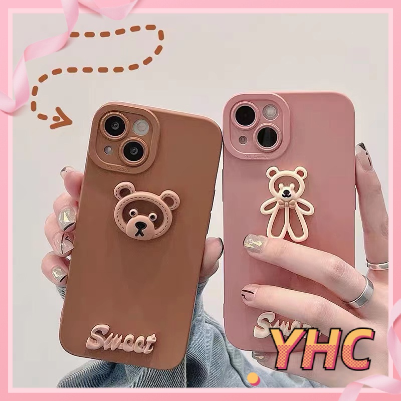 ốp iphone Hình Gấu 3D Dễ Thương Cho Iphone6 6splus 7 7plus 8plus XR X XS 11 12 Pro max Plus Promax max-032