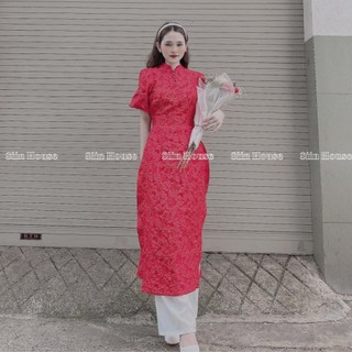[Ảnh thật] SÉT ÁO DÀI GẤM TAY PHỒNG
