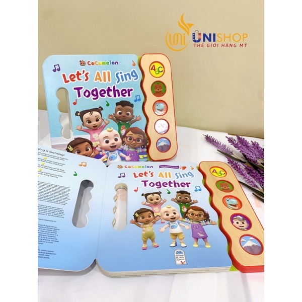 Sách nhạc cho bé  Cocomelon Let's All Sing Together