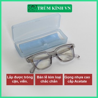 Mắt Kính Vuông Chữ V Mắt Nhỏ Gọng Ghi Xám- Gọng Kính Vuông Ulzzang Hàn Quốc Hottrend Form 2031