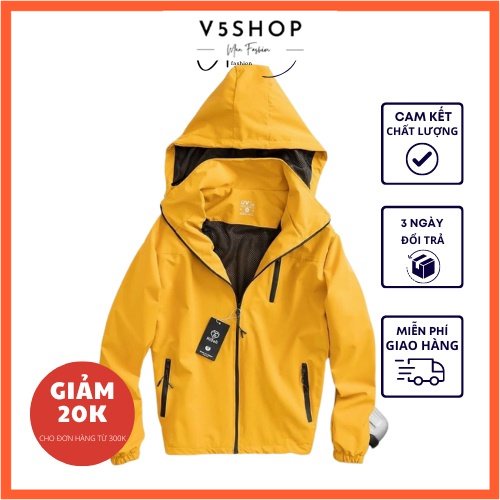 Áo Gió Tráng Bạc Nam Nữ, Áo Khoác Đi Phượt Chống Nước, Mũ Tháo Rời AKG1