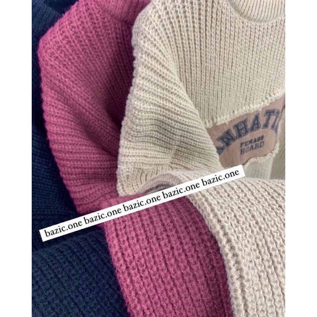 Áo len chữ mattha dáng rộng hàng quảng châu siêu xinh