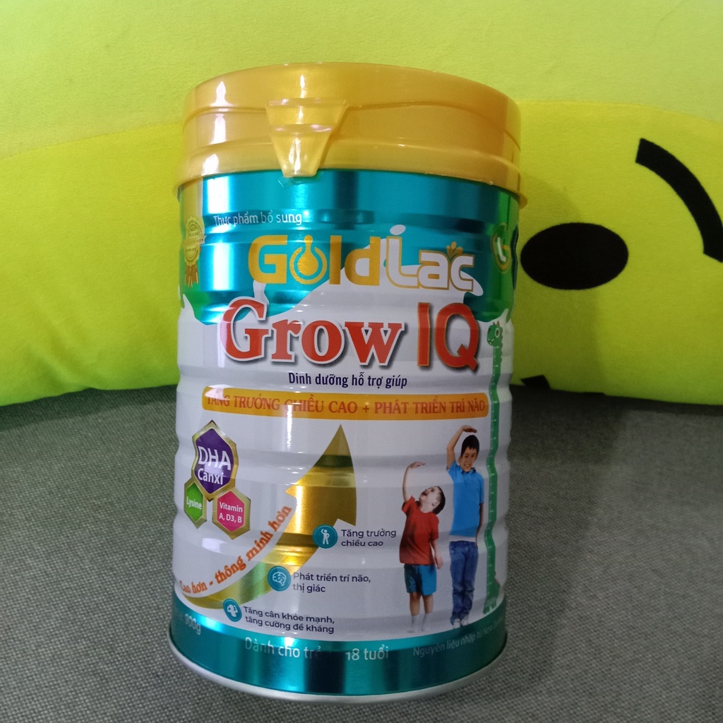 Sữa bột Goldlac Grow IQ 900g phát triển chiều cao cho trẻ từ 1-18 tuổi