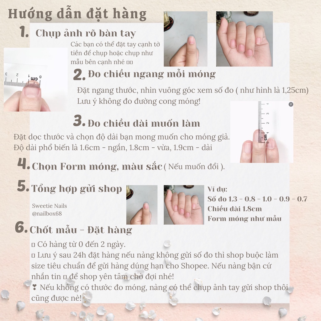 NAILBOX - Móng úp thiết kế theo size - hồng gắn đá lấp lánh