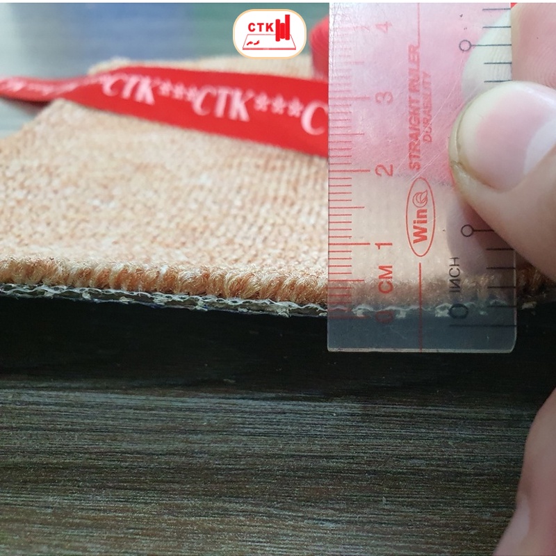 Tấm lót chân chống xe máy mặt len, đế bố 40cm x 20cm