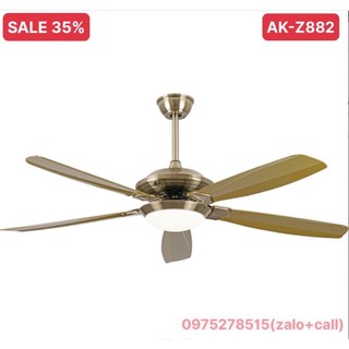 Quạt Trần 5 Cánh ABS Có Đèn LED 3 Chế Độ  AK-Z882-Promax,Động Cơ Lõi Đồng,Có Điều Khiển, Phù Hợp Mọi Không Gian Nhà Bạn