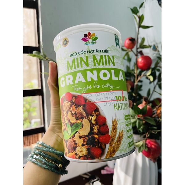 Ngũ Cốc ăn kiêng Mix Hạt Và Hoa Quả Sấy Cao Cấp - GRANOLA MIN MIN - óc chó - hạnh nhân - yến mạch