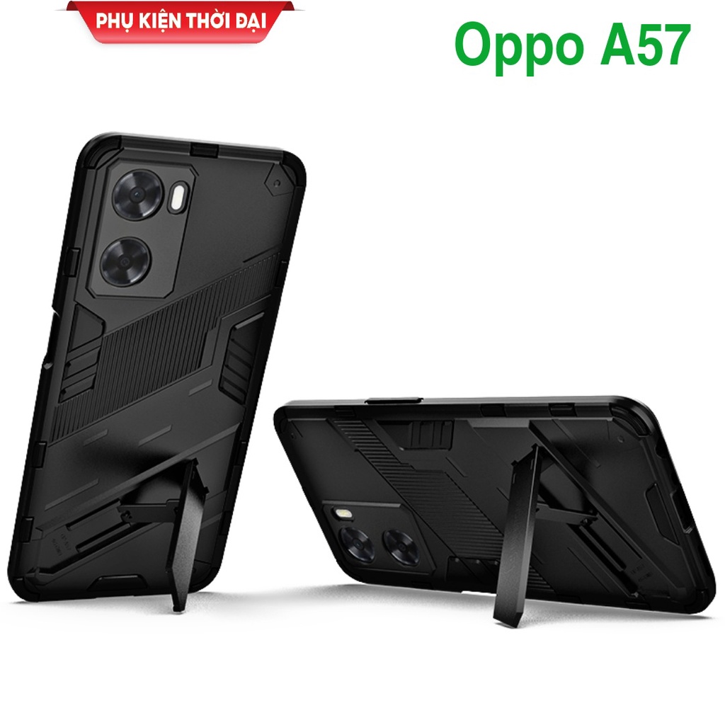 Ốp lưng Iron Man Ver 2 Oppo A57 giá đỡ chân đế xem phim bảo vệ camera chống sốc
