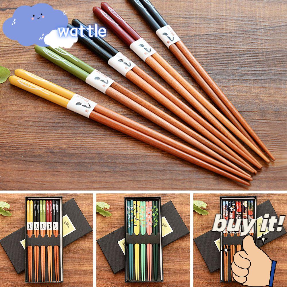 Bộ 5 Đôi Đũa Tre Chống Trượt Tiện Dụng Cho Gia Đình