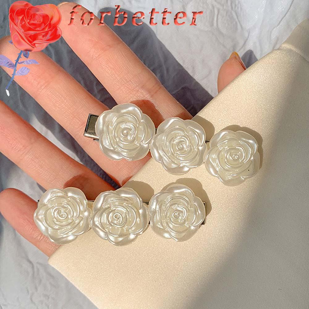 Kẹp tóc họa tiết hoa hồng bằng hợp kim acrylic phong cách Hàn Quốc cổ điển cho nữ