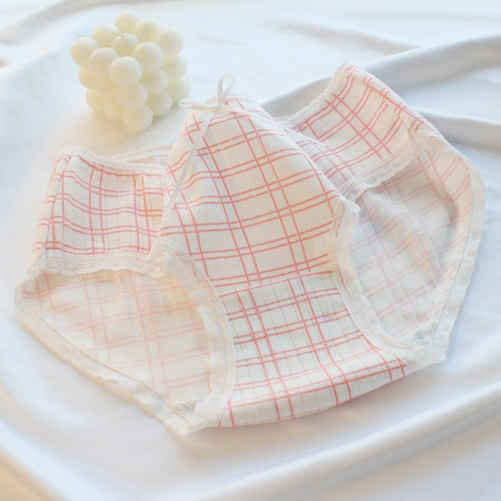 OCEANMAP Quần Lót Lưng Vừa Thoáng Khí In Họa Tiết Thỏ Phong Cách Nhật Hàn Cho Nữ