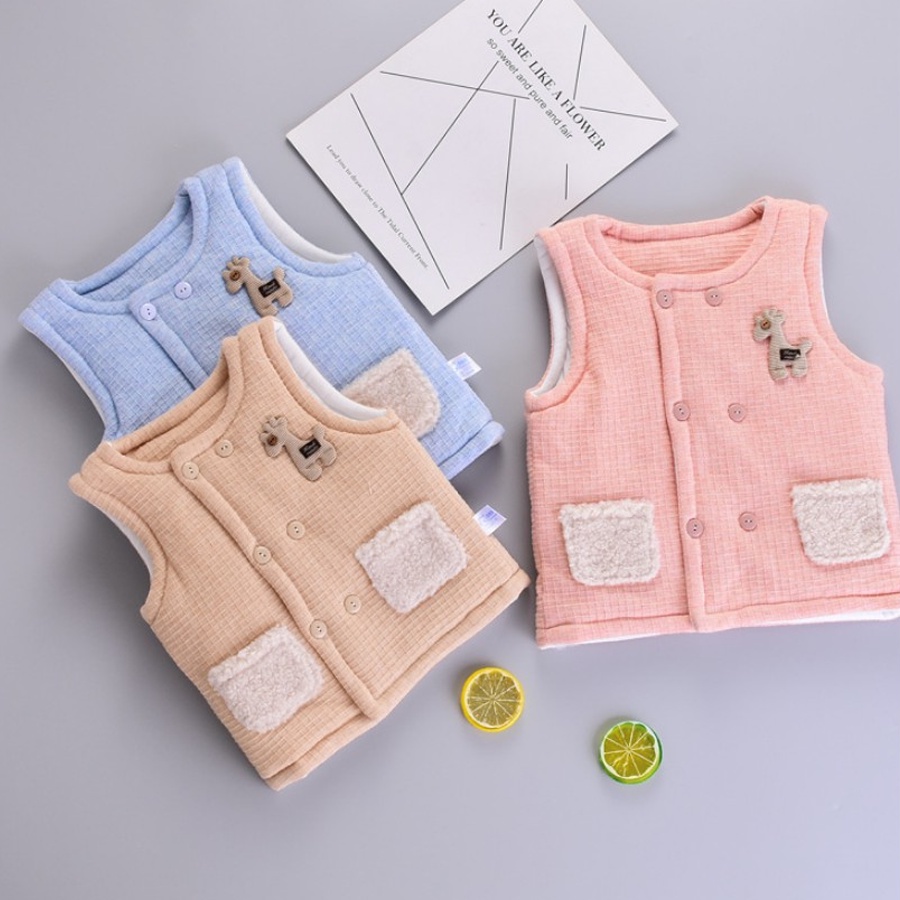 Rập giấy may áo gile bông cho bé