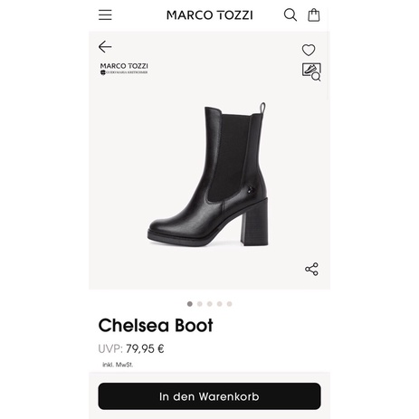 Boot Marco Tozzi Chelsea 8cm chính hãng! BỐT CHELSEA CỔ NGẮN PHỐI CHUN ÔM CHÂN! TAG HÃNG 80€