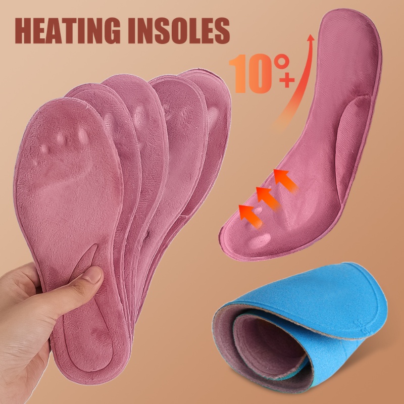 1 Cặp Đế Lót Giày Thấm Hút Mồ Hôi Tự Làm Ấm Chân