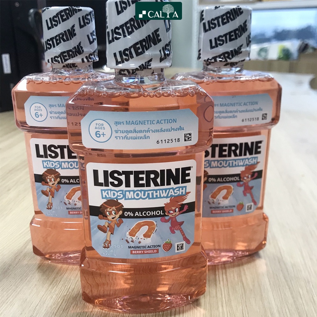 Bộ 2 Chai Nước Súc Miệng Listerine Kids Dành Cho Trẻ Trên 6 Tuổi - Listernie Kids Mouthwash 250ml x 2