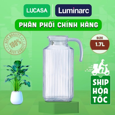 Bình Nước Thủy Tinh Luminarc Quadro 1.7L - L2668 | Phân Phối Chính Hãng