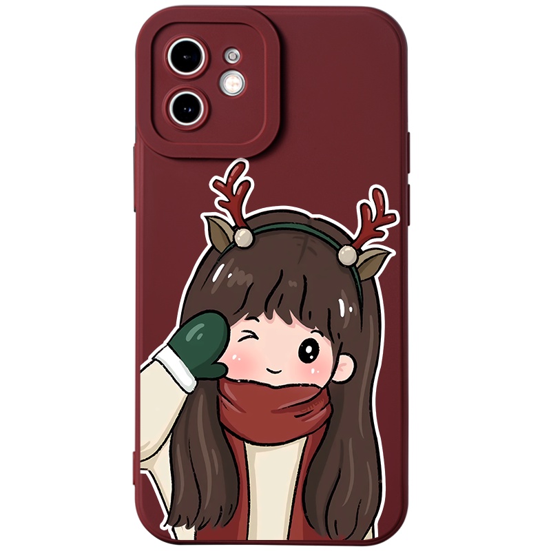 Ốp điện thoại JURSUE hoạt hình cặp đôi dễ thương đẹp Cho iPhone 14 13 12 11 Pro Max SE 2020 X XR XS 8 7 ip 6S 6 Plus kute XYH872