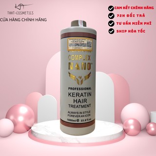 Phục hồi hấp tóc keratin nano complex chuẩn thơm cafe 1000ml phục hồi tóc nát trẻ ngọn hư tổn nặng