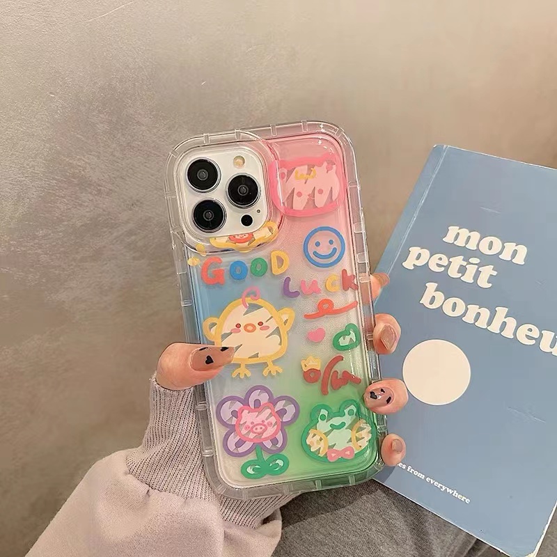 Ốp Điện Thoại Silicon TPU Mềm Trong Suốt In Họa Tiết Dễ Thương Cho IPhone 14 12 13 11 Pro XS Max XR X 8 7 6S Plus