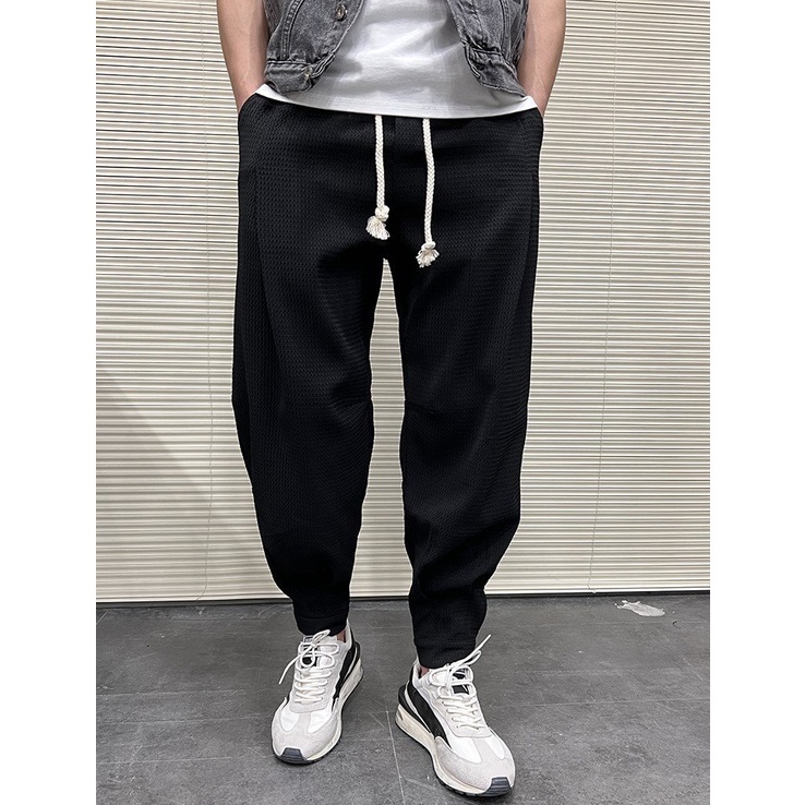 Quần Jogger nam chất tổ ong cao cấp, hàng quảng châu loại 1