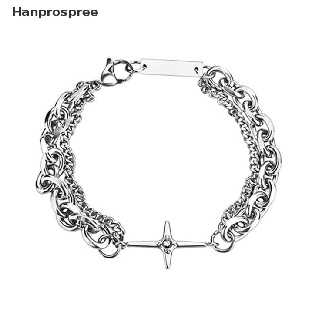 Hanprospree > Vòng Đeo Tay Ngôi Sao Sáu Cánh Thời Trang Phong Cách Hip Hop Cho Nữ Tuổi Teen 2022