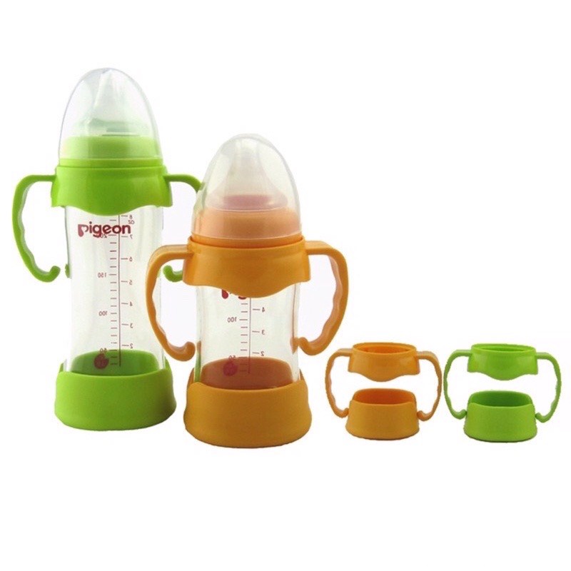 Tay Cầm/Quai Cầm Kèm Chân Đế Bình Sữa Pigeon Nhựa PPSU Và Thủy Tinh Chính Hãng Nhật Bàn 160/240ML