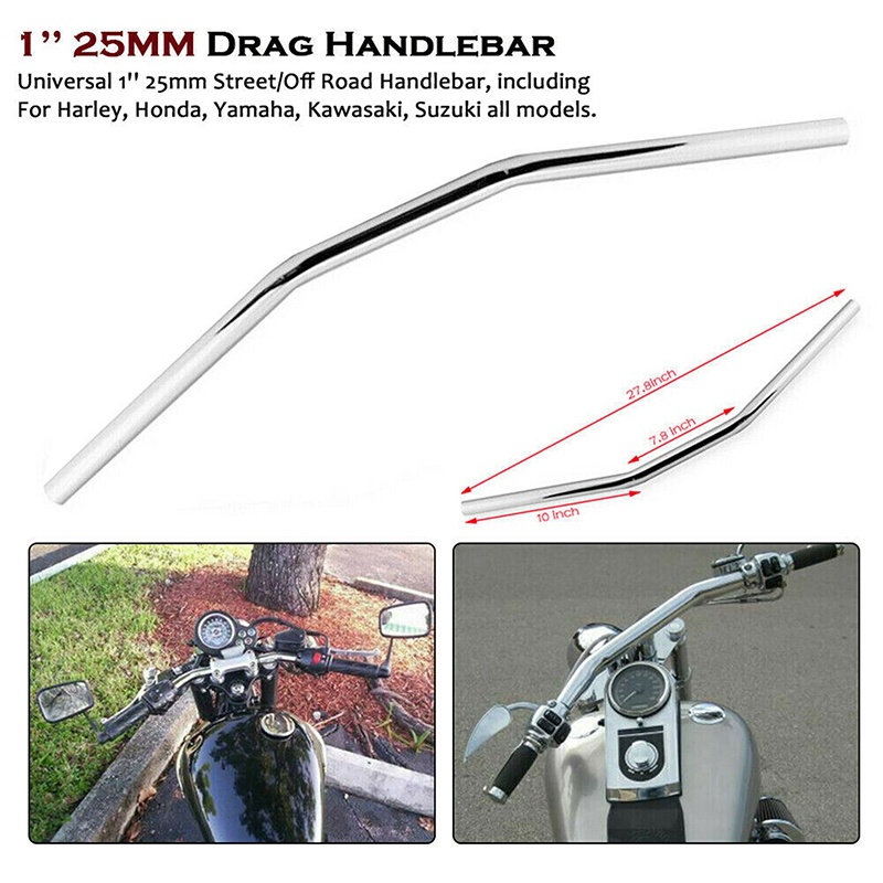 Tay Cầm Xe Mô Tô Harley Vulcan Shadow 25mm Bằng Chrome