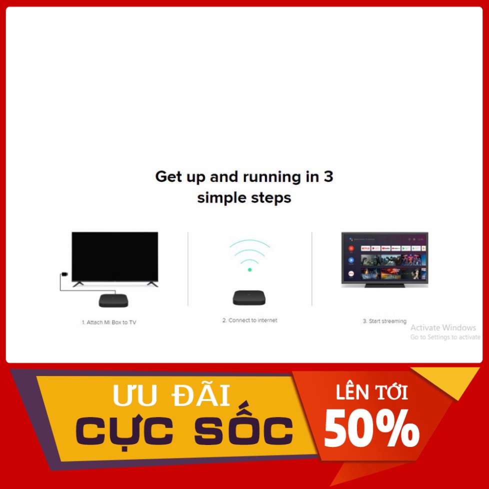 CHỈ HÔM NAY Hộp tivi Tivi Box Xiaomi Mibox S 4K (Android 8.1) Bản quốc tế ...