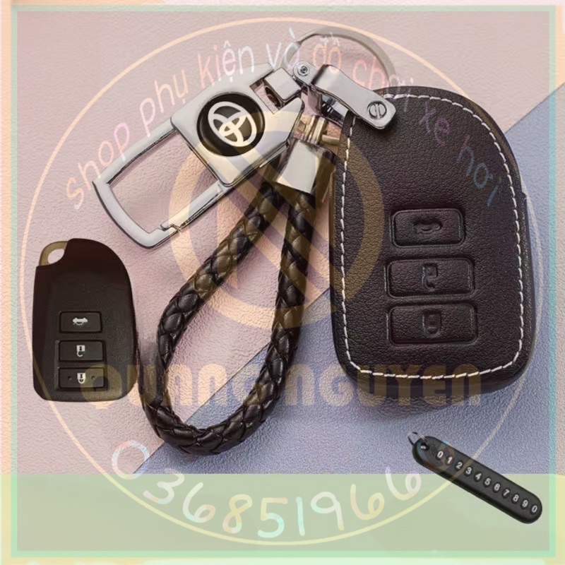 Bao Da Chìa Khóa ÔTô Toyota Vios G  Da Thật 100%