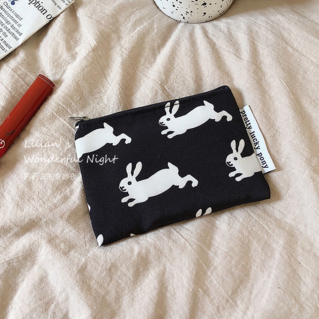 Túi Đựng Bút Chì In Hình Thỏ Pony Phong Cách Hàn Quốc Cho Học Sinh