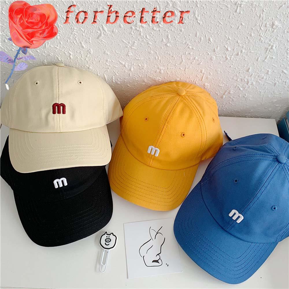 Mũ Lưỡi Trai Vải Cotton Thêu Chữ M Phong Cách Hip Hop Thời Trang