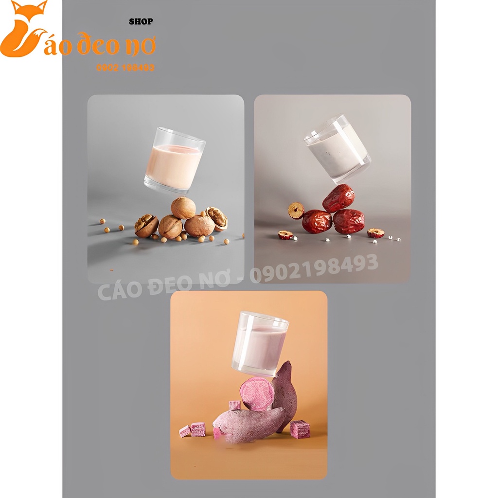 MÁY SỮA HẠT TỰ VỆ SINH CAO CẤP JOYOUNG K350- Cáo đeo nơ bảo hành 12 tháng