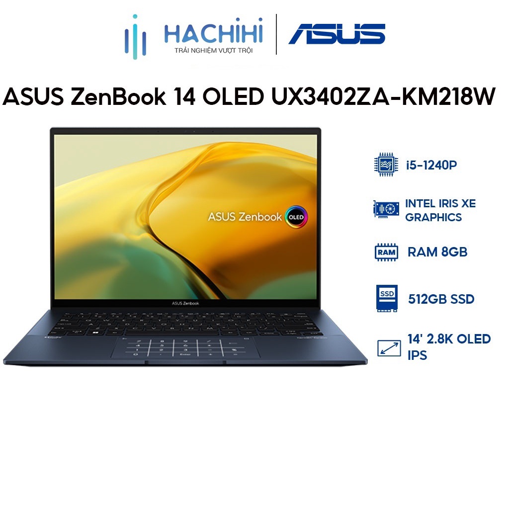 Laptop ASUS ZenBook 14 OLED UX3402ZA-KM218W (i5-1240P | 8GB | 512GB || 14' 2.8K OLED)