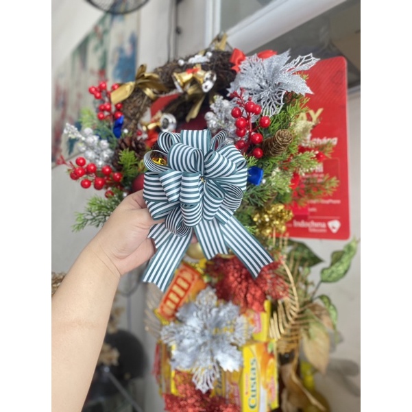 NƠ TÚ CẦU TRANG TRÍ GIỎ QUÀ, TRANG TRÍ BÓ HOA